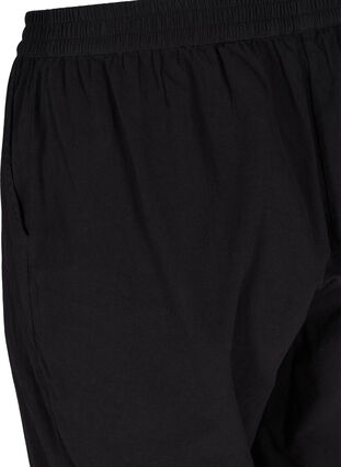 Cropped trousers in cotton, Black, Packshot image number 3