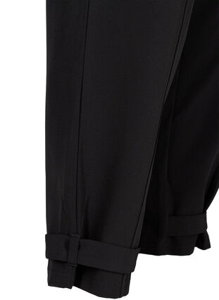 Cropped trousers with creases, Black, Packshot image number 3