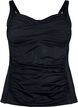 Tankini with draping, Black, Packshot image number 0