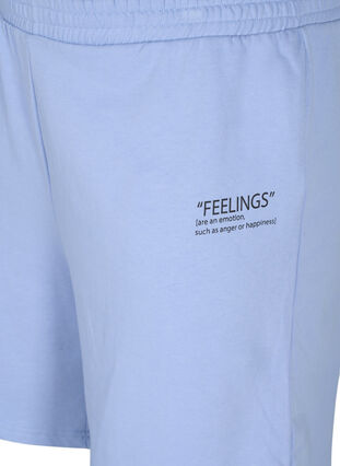 Sweat shorts with text print, Blue Heron, Packshot image number 2