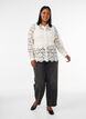 Lace shirt with pearl buttons, Vanilla, Model image number 1