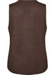 Sleeveless knit vest with decorative buttons, Brown, Packshot image number 1