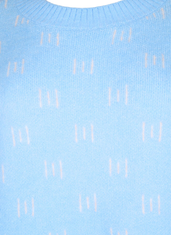 Patterned pullover, Blue Bell/Birch, Packshot image number 2