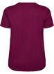 Organic cotton T-shirt with velour text, Purple, Packshot image number 1