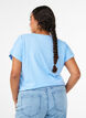 Short-sleeved cotton blend t-shirt, Blue, Model image number 2