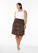 FLASH - Short skirt with smocked waist, Brown, Model image number 1