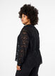 Jacquard shirt with buttons, Black, Model image number 1