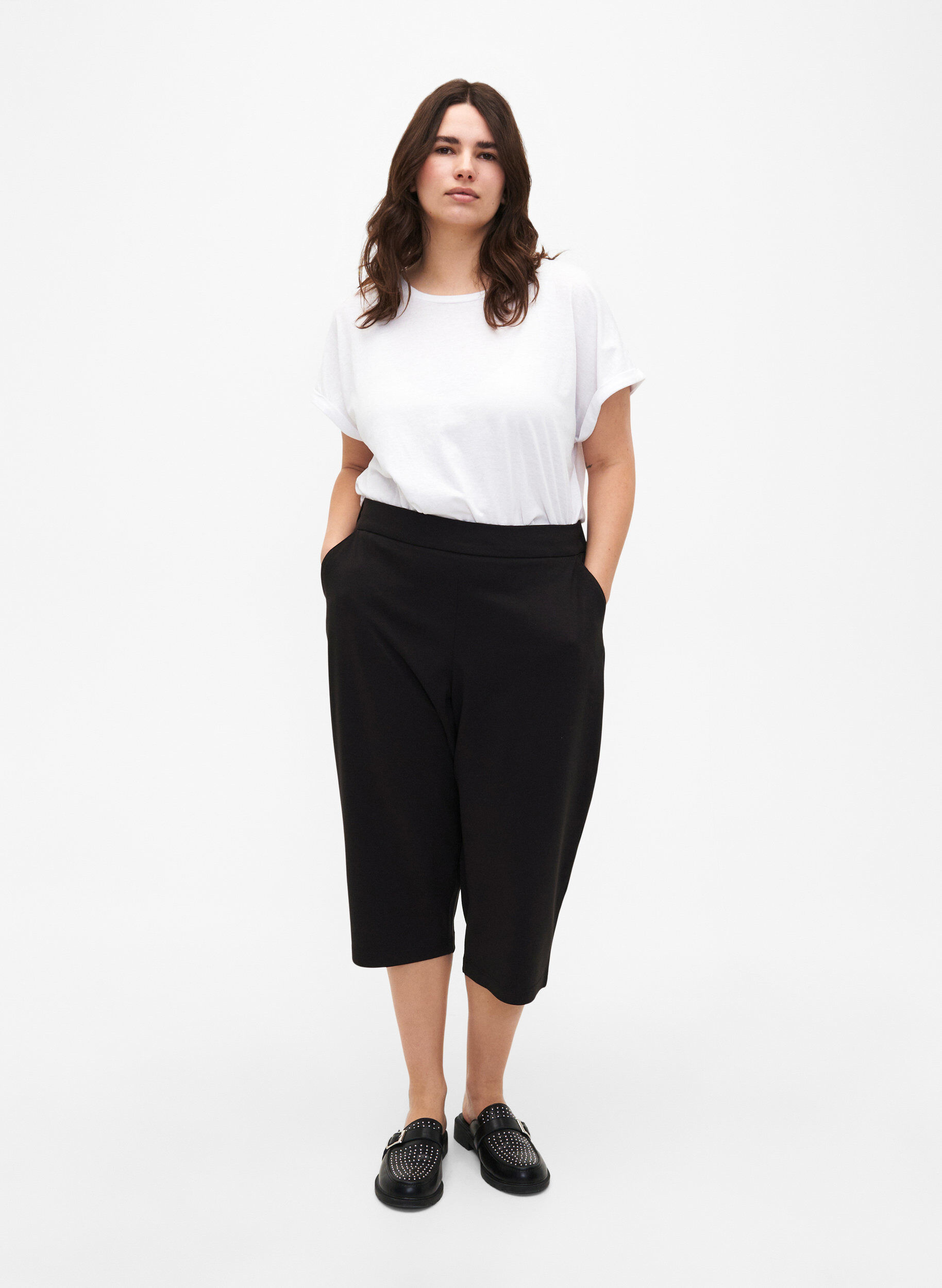 Zizzifashion Maddison loose knickers with pockets, Black, Model image number 1