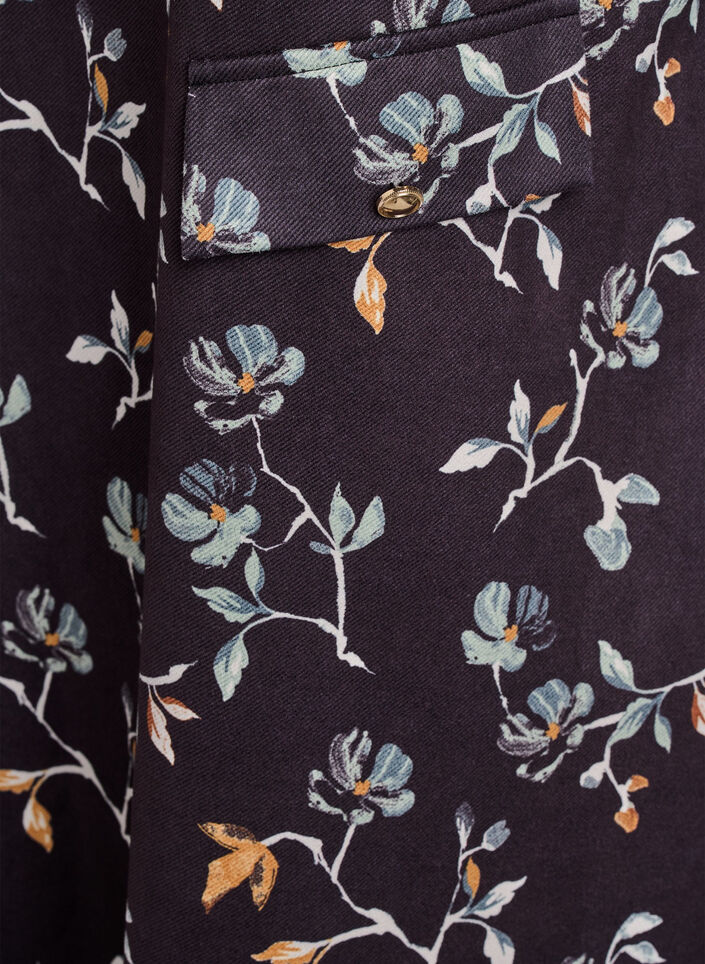 FLASH - Short A-line dress with 7/8 sleeves, Black, Packshot image number 3