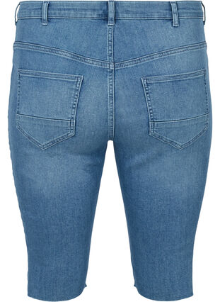 Close-fitting denim shorts, Dark blue denim, Packshot image number 1