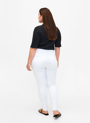 Viona regular waist jeans, White, Model image number 1