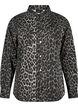 Leopard print denim shirt with buttons, Dark Grey, Packshot image number 0