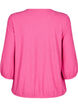 Blouse with texture and 3/4 sleeves, Rose, Packshot image number 1