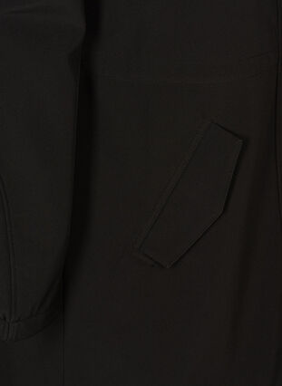 Hooded softshell jacket, Black solid, Packshot image number 3