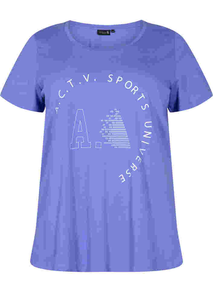 Sports t-shirt with print, Very Peri A.C.T.V, Packshot image number 0