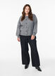 Rib knit cardigan with buttons, Grey, Model image number 1