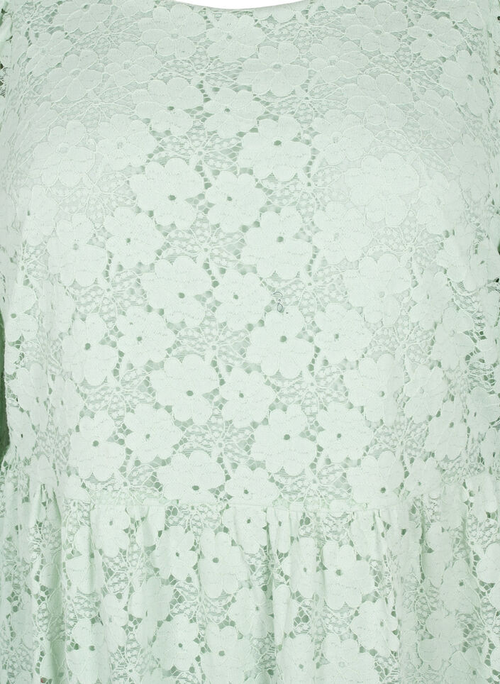 Lace dress with long sleeves, Pastel Green , Packshot image number 2