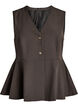 Pinstriped waistcoat with peplum, Brown, Packshot image number 0