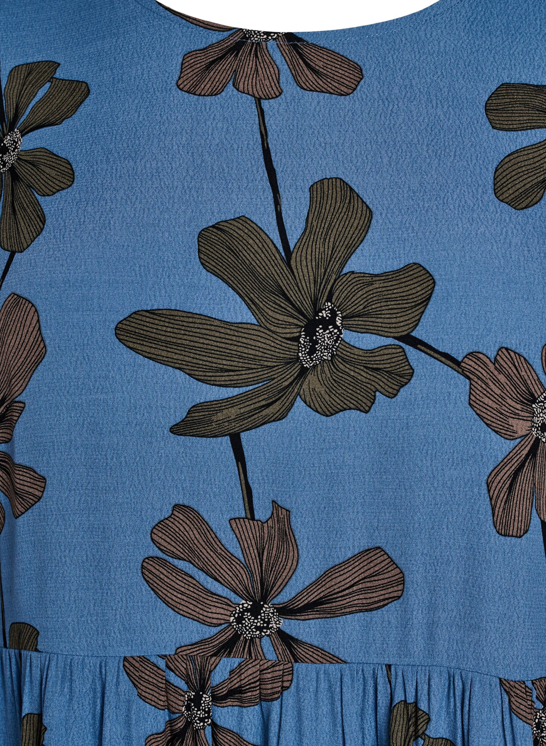 Zizzifashion Long-sleeved tunic with a seam, Blue, Packshot image number 2