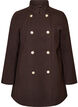 A-line coat with gold buttons, Brown, Packshot image number 0