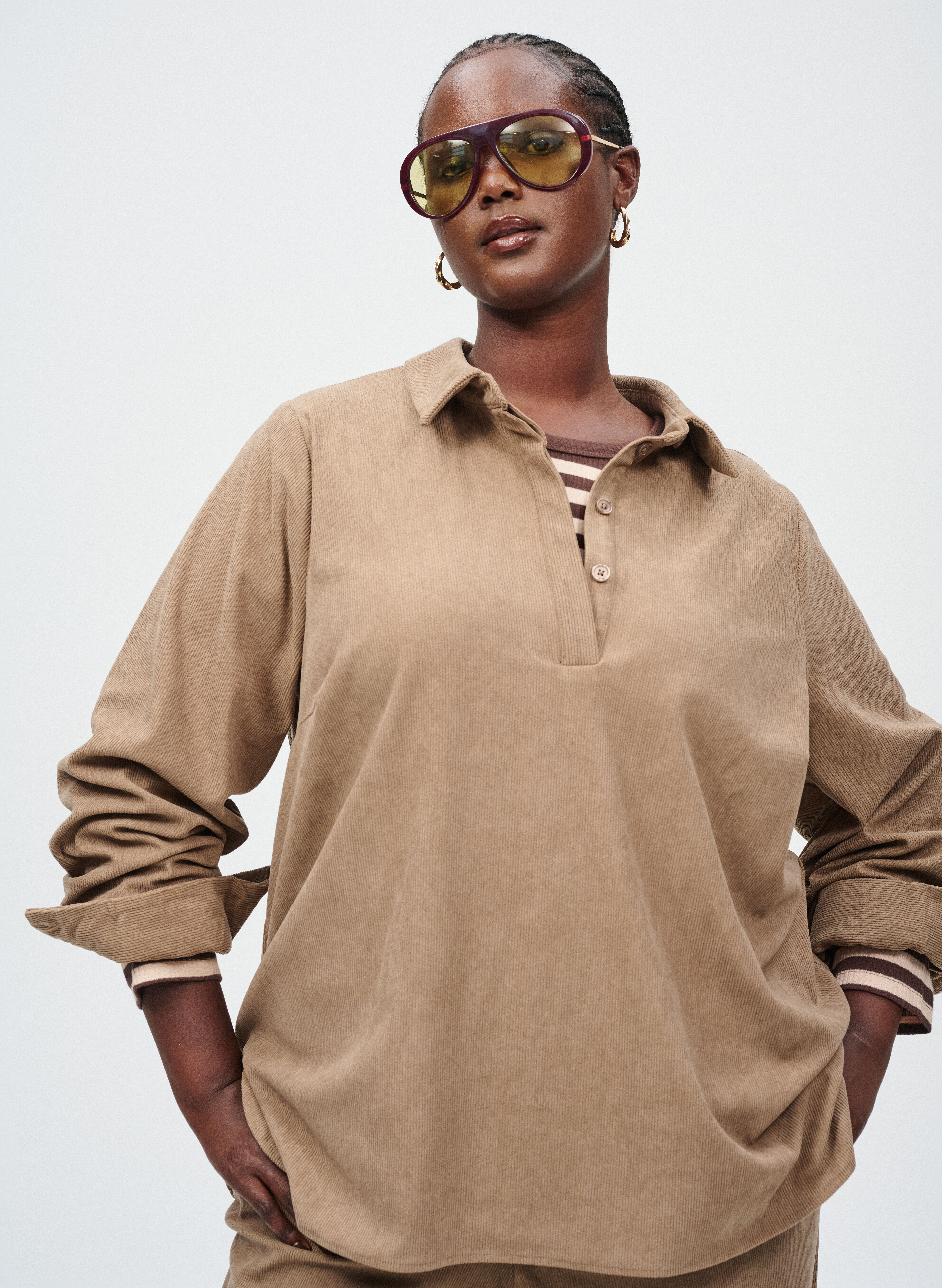 Zizzifashion Set in velvet, , Model