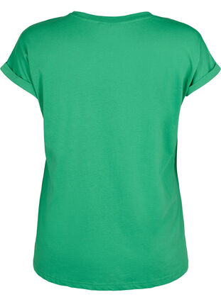 Short sleeve cotton blend T-shirt, Kelly Green, Packshot image number 1