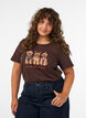 Christmas t-shirt in organic cotton, Brown, Model image number 0