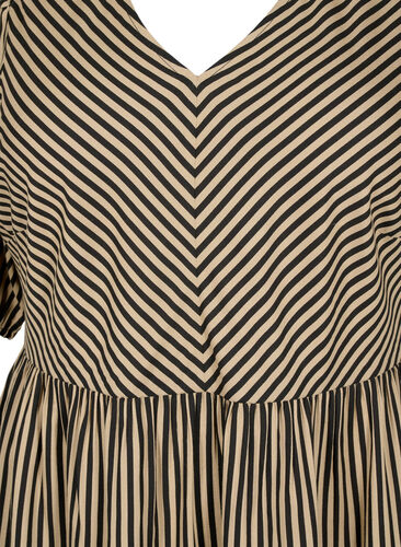 Viscose dress with striped print, Coriander/Bl. Stripe, Packshot image number 2