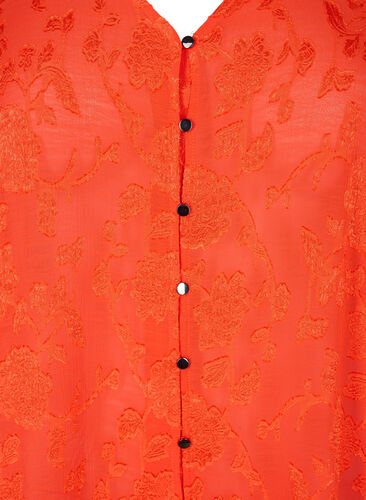 Long-sleeved shirt with jacquard look, Orange.com, Packshot image number 2