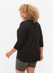 Workout top with 3/4 sleeves, Black, Model image number 2