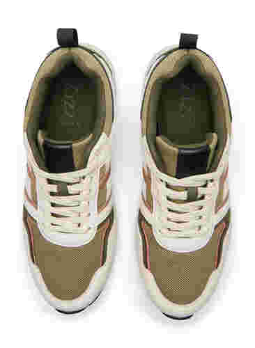 Wide fit trainers, Army Green/Rose Gold, Packshot image number 3