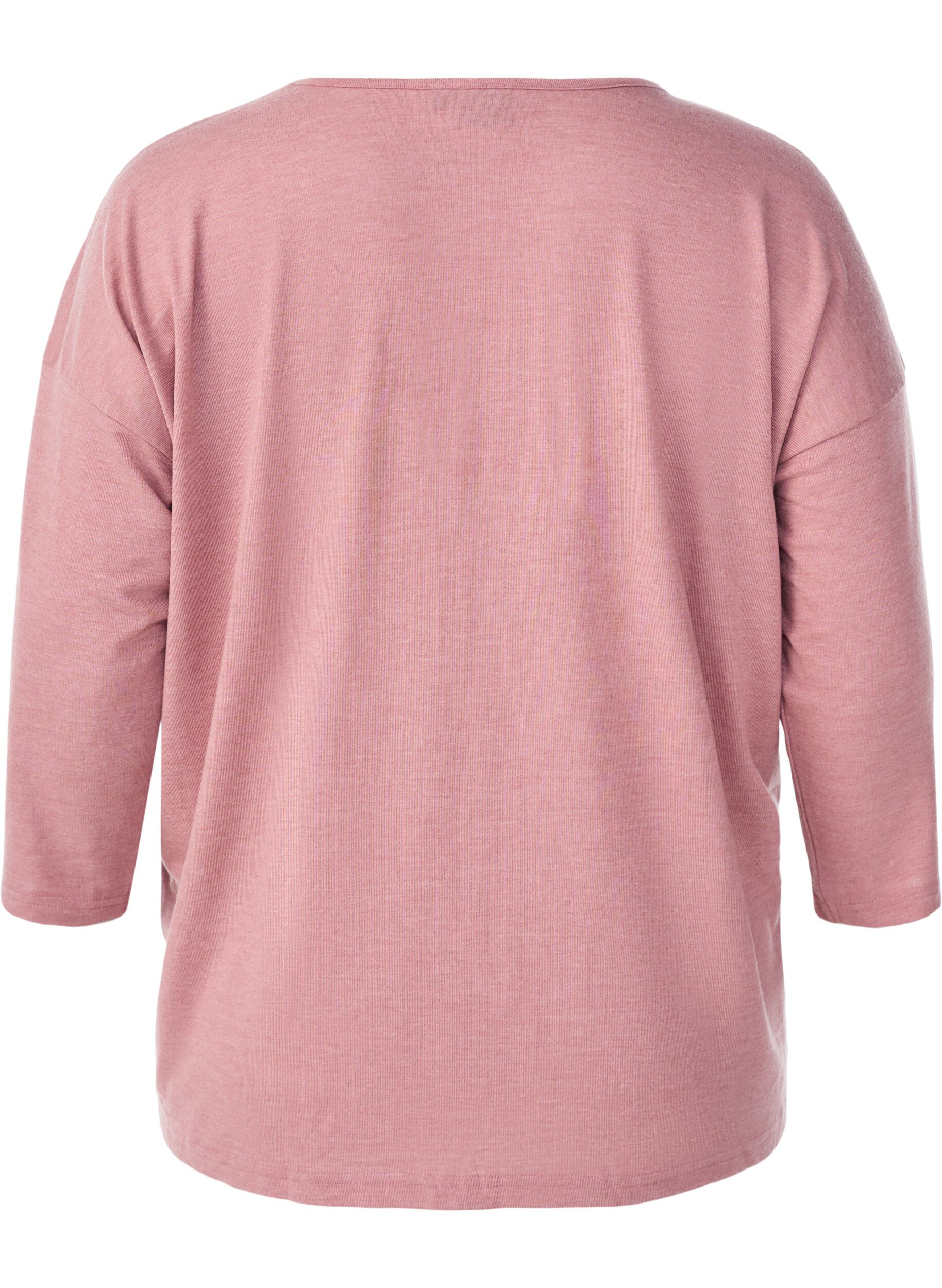 ZizzifashionJersey blouse with 3/4 sleeves, Red, Packshot image number 1