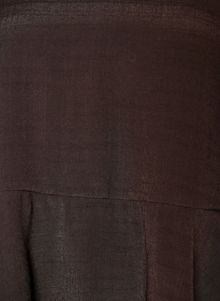 Blouse with 3/4-sleeves and ruffle details, Brown, Packshot image number 2