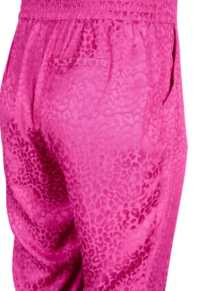 Tone-on-tone viscose jacquard trousers, Rose Violet, Packshot image number 3