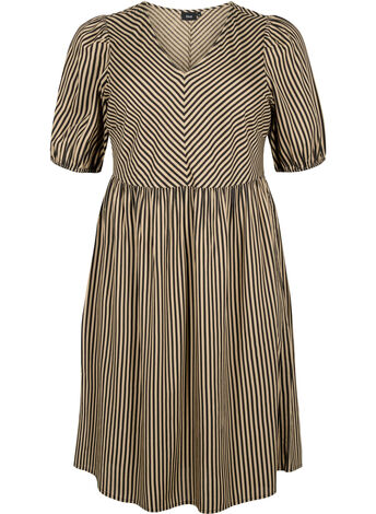 Viscose dress with striped print