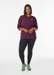 Workout top with 3/4 sleeves, Purple, Model image number 1