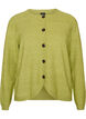 Cardigan with buttons and a rounded front, Green, Packshot image number 0