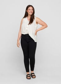 Jeggings made from a cotton mix, Black, Model