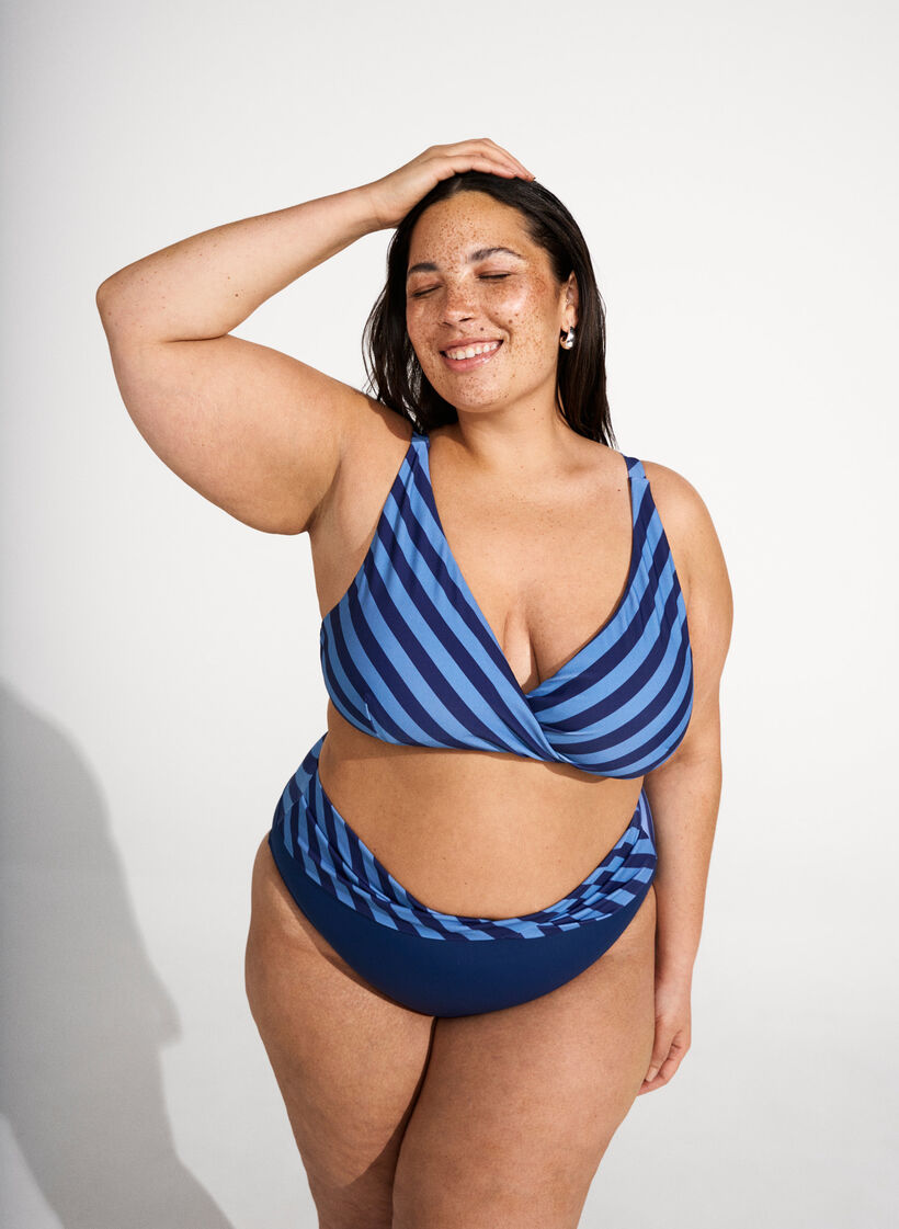 Bikini briefs with wrap detail, Blue, Image image number 0