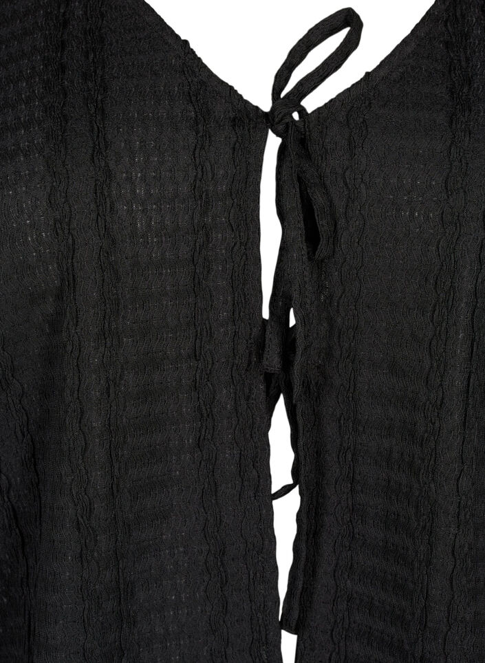 Cardigan with ties, Black, Packshot image number 2