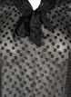 Chiffon blouse with a dotted texture, Black, Packshot image number 2