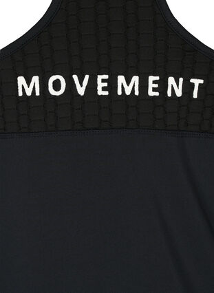 Sports top with text print, Black, Packshot image number 2