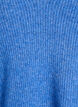 Knitted blouse with V-neck and raglan sleeves, Blue, Packshot image number 2
