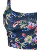 Printed bikini top with adjustable straps, Deep Palm AOP, Packshot image number 2