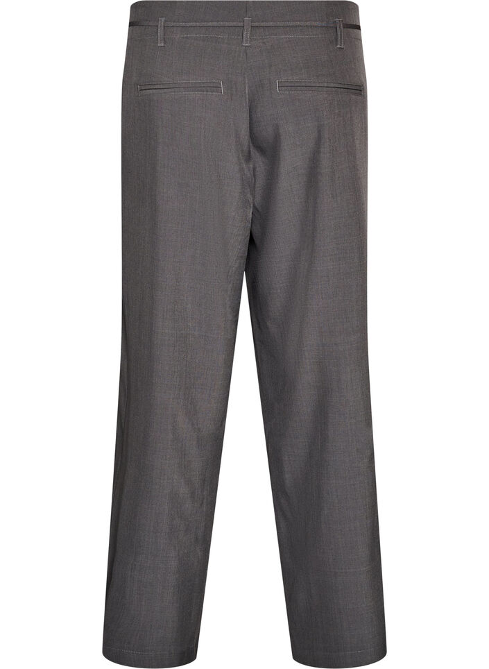 Tailored trousers with creases and a tie-belt, Dark Grey, Packshot image number 1