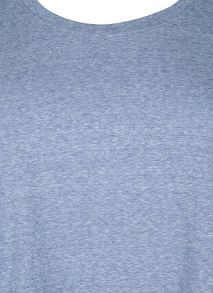 Melange t-shirt with short sleeves, Moonlight Blue Mel. , Packshot image number 2