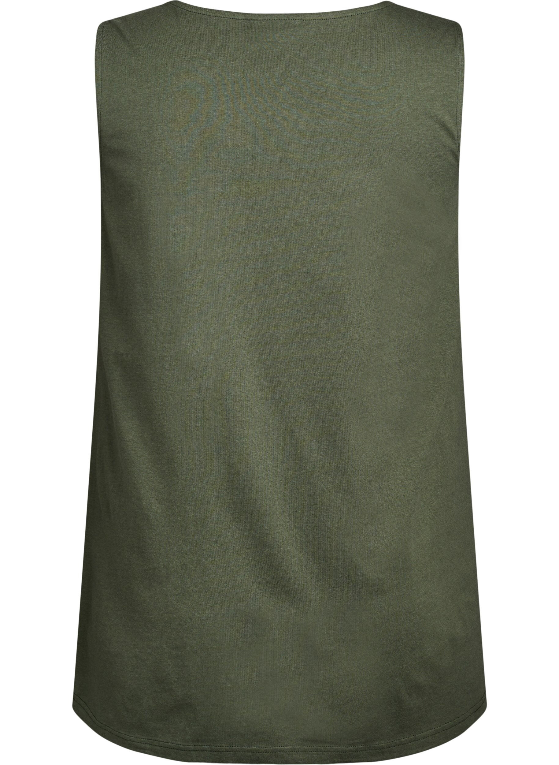 ZizzifashionCotton top with a-shape, Green, Packshot image number 1