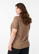 T-shirt with motif, Brown, Model image number 2
