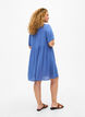 A-line viscose dress with short sleeves, Moonlight Blue, Model image number 1