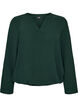Balloon silhouette blouse with V-neck, Green, Packshot image number 0